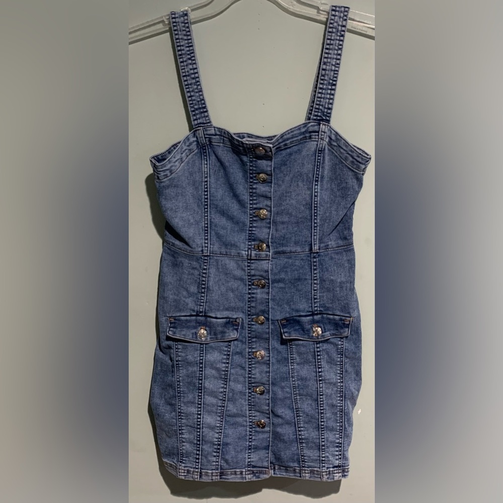 Divided Denim Mini Dress